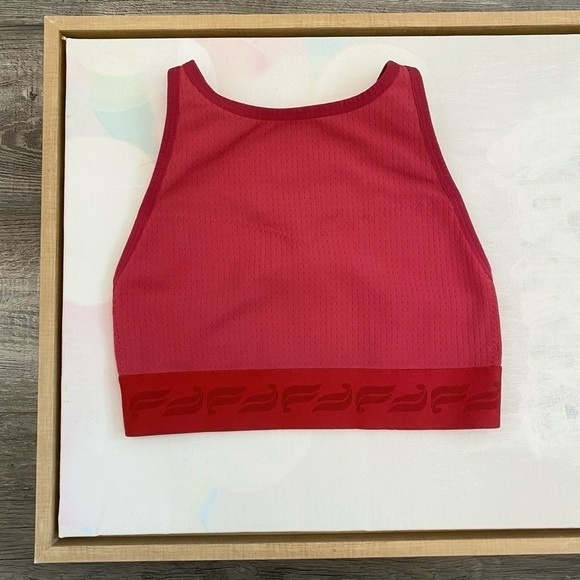 Fabletics Red High Neck Sports Bra XS - Picture 3 of 6